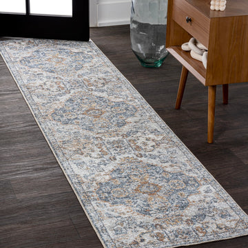 Shaemus Bohemian Medallion Low-Pile Machine-Washable Area Rug